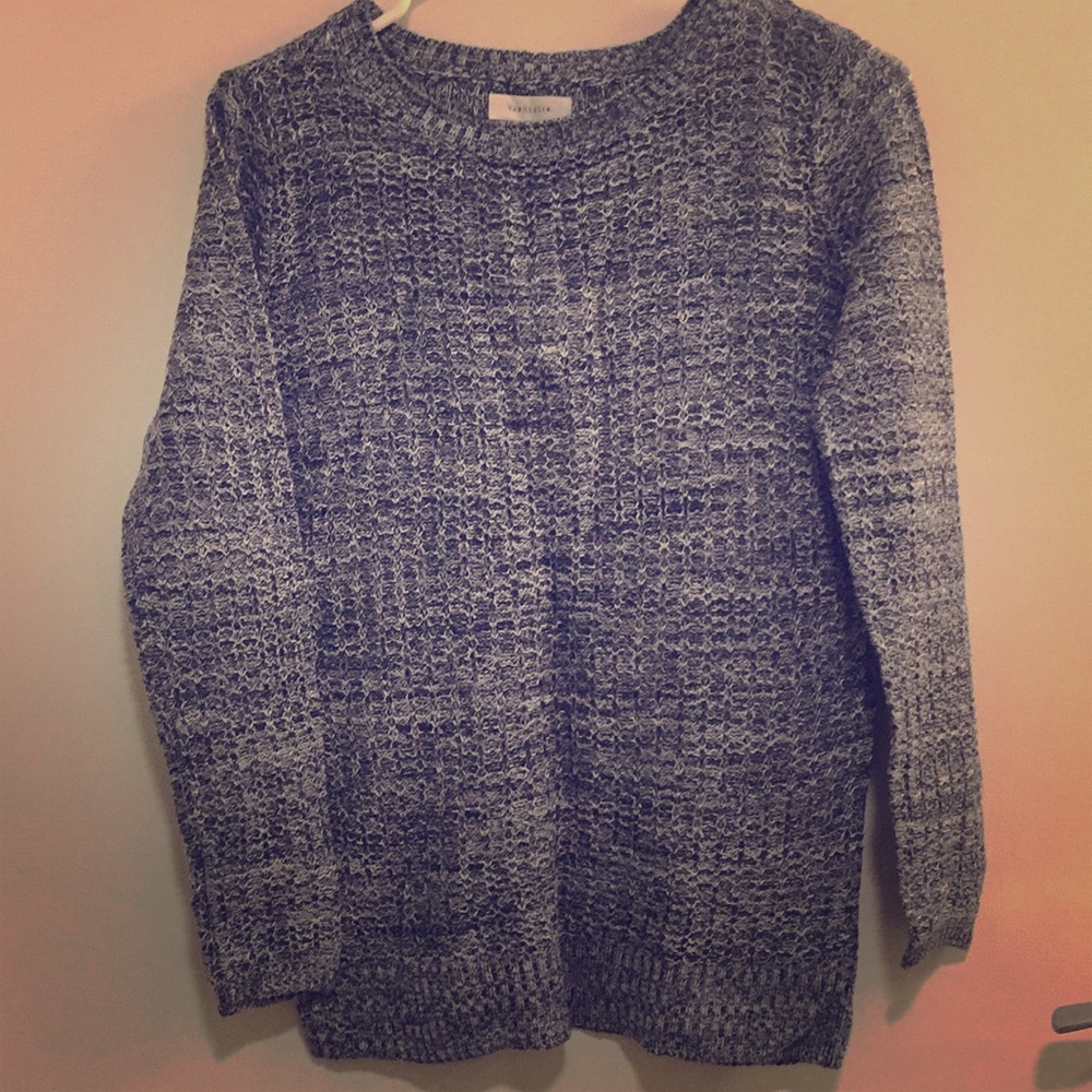 Blue and White Sweater